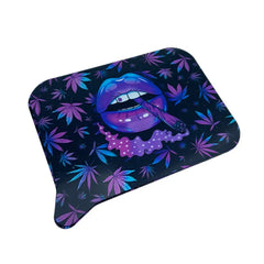 MEDIUM FUNNEL TRAY w/ 3D LID - 010 PURPLE LIPS SMOKING