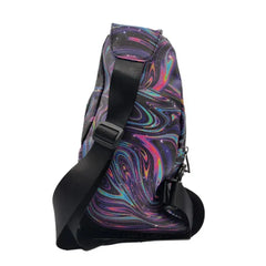 GET LOST PREMIUM SAFFIANO LEATHER SHOULDER BAG - 014 TRIPPY GALAXY