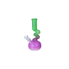 10" 3 Kink Fishbowl Waterpipe - Colors May Vary - (1 count)