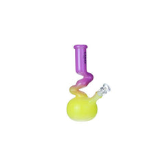 10" 3 Kink Fishbowl Waterpipe - Colors May Vary - (1 count)