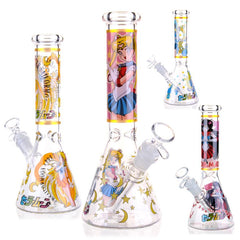 10″ Anime Doll Glass Bong Beaker Water Pipe - Colors May Vary - (1 Count)