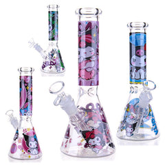 10″ Anime Kitty Glass Bong Beaker Water Pipe - Colors May Vary - (1 Count)
