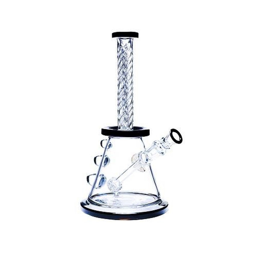 10" Bougie Beaker With Swirl Neck - Various Colors - (1 Count)