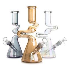 10" Electro Plated Zong Beaker with 14mm Male Bowl- (1 Count)