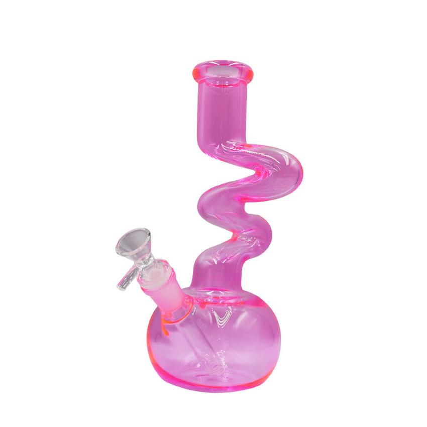 10" Kink Fishbowl Waterpipe - Colors May Vary - (1 count)