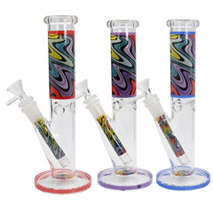 10" Ultra WigWag Sticker Water Pipe - Design And Color May Vary - (1 Count)