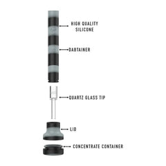 WHITE RHINO DABTAINER SILICONE/QUARTZ DAB STRAW DT1002