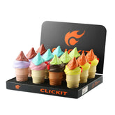 CLICKIT ICE CREAM CONE TRIPLE TORCH LIGHTER GH-9583