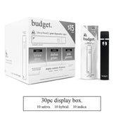 BUDGET THCP DISPOSABLE 1G 30CT DISPLAY - SAT/IND/HYB