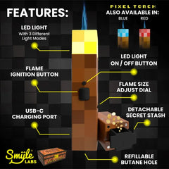SMYLE PIXEL TORCH 3 IN 1 - YELLOW