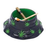 FUJIMA 6IN BLACK & GREEN LEAF BUCKET HAT ASHTRY LT242