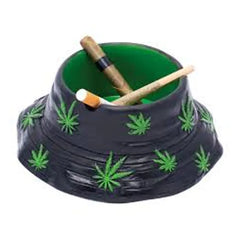 FUJIMA 6IN BLACK & GREEN LEAF BUCKET HAT ASHTRY LT242