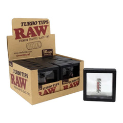 RAW TURBO GLASS TIPS BLACK