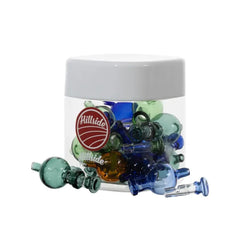 HILLSIDE GLASS 12PK BUBBLE + PLUG GLASS CARB CAP