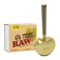 RAW GOLD GLASS HEART HORLDER