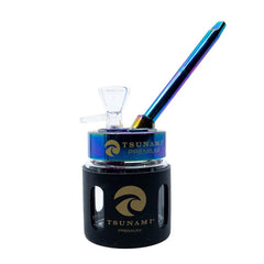 TSUNAMI WATERPIPES MINI BUBBLER 6" WP-10569 - RAINBOW
