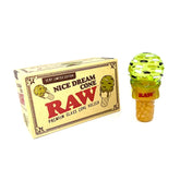 RAW GLASS NICE CREAM GREEN CONE HOLDER