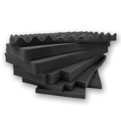 19" STR8 Case With 4 Layer Pre-cut Foam - Onxy Black - (1 Count)