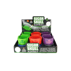 MONSTER SMOKING MELAMINE SUGAR SKULL ASHTRAY