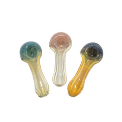 3″ Two Toned Vibrant Glass Hand Pipe - Colors May Vary (1 Count)