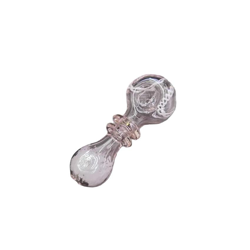 4" Double Ring Glass Hand Pipe - (1 Count)