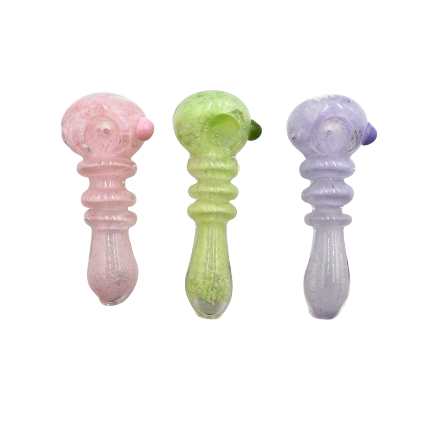 4" Fritted Slime Hand Pipe - (1 Count)