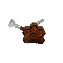 4" Honeycomb Glass Waterpipe (1 Count)