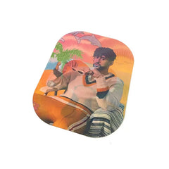 METAL TRAY WITH 3D LID SMALL - 49 BAD BUNNY ORANGE