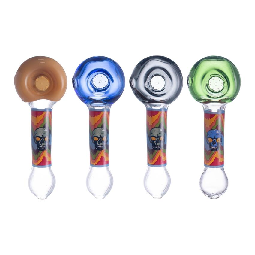 4.7" Skull Wrap Handpipe - Colors May vary - (1 Count)