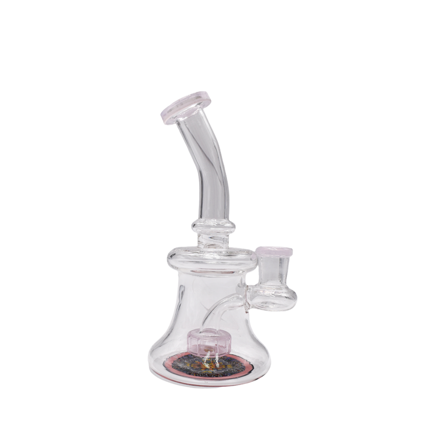 5" Bent Neck Inline Drop Perc Waterpipe - Colors May Vary - (1 Count)