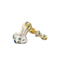 5.5" Fumed Yellow/Blue Frit Hammer Glass Bubbler - (1 Count)