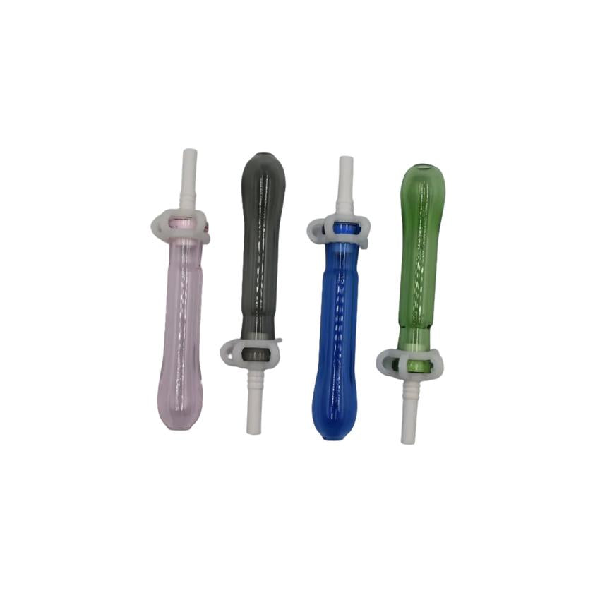 6" Ceramic Dab Straw - Colors May Vary - (1 Count)