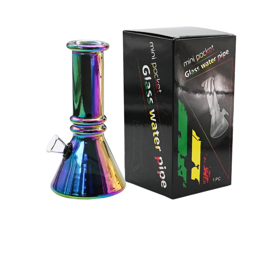 6" Electro Mini Pocket Glass Water Pipe - Color & Design May Vary - (1 Count)