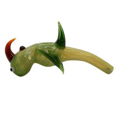 6” Parrot Design Glass Hand Pipe - Color May Vary - (1 Count)
