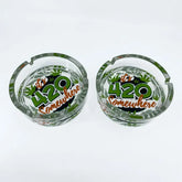 FUJIMA 6.25" GLASS 420 DESIGN ASHTRAY GA78
