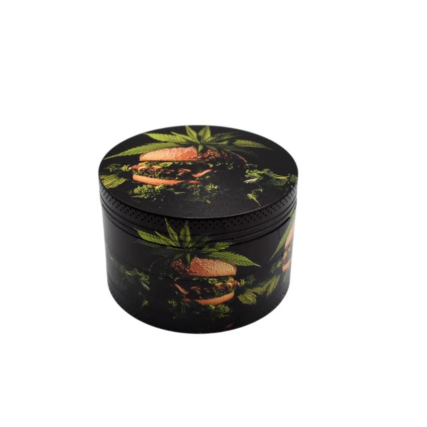 63mm 4 Part Grinder - Leaf Burger - (1 Count)