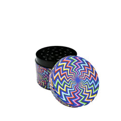 63mm 4 Part Grinder - Retro Rainbow - (1 Count)
