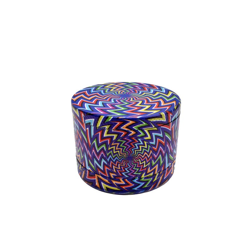 63mm 4 Part Grinder - Retro Rainbow - (1 Count)
