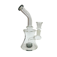 7" Bent Neck Inline Drop Drum Perc Waterpipe - (1 Count)