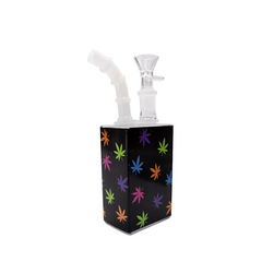 7" Juice Box Water Pipe - Colored Leaf - (1 Count)