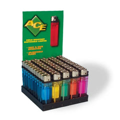 ACE LIGHTER - TRANSPARENT ASSORTED COLOR HP-01