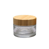 BAMBOO LID GLASS JAR 30518