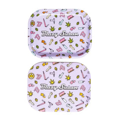 BLAZY SUSAN SMALL ROLLING TRAY W/ LID