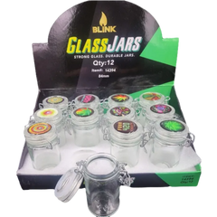 BLINK GLASS JARS W/BAMBO #14394