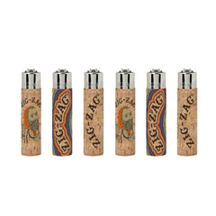 CLIPPER LIGHTER LARGE W/POP COVER - CORK ZIG ZAG
