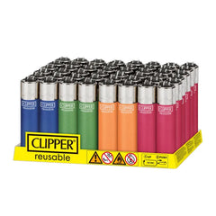 CLIPPER LIGHTERS - PAINTED METALLIC FLUO ASSORTED