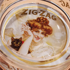 ZIG ZAG GLASS ASHTRAY - VINTAGE