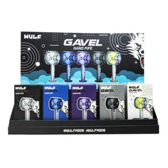 WULF GLASS GAVEL HAND PIPE - ASSORTED COLOR