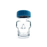 GLASS AIRTIGHT SKULL JAR W/ LED GS30549 - ASSORTED
