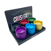 CRUSHERS METAL GRINDERS 63MM ASHTRAY ON TOP - ASSORTED COLORS GR9011